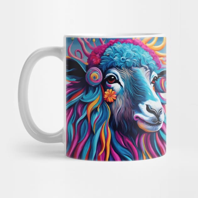 Psychedelic Sheep by TooplesArt